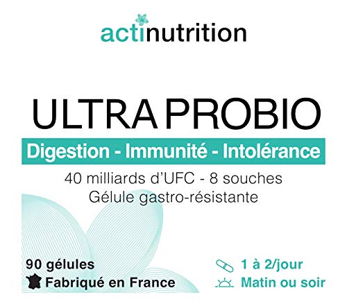 ULTRA Probio Flore Intestinale | 40 à 100 milliards UFC/jour | 8 souches naturelles Lactobacillus & Bifidobacterium + Levure de Bière | 90 gélules végétales gastro-résistantes | Fabriqué en France – vue 7