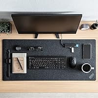サンワダイレクト デスクマット フェルト 90×40cm 傷・スレ防止 マウスの操作音軽減 おしゃれ ブラック 200-MPD030BK