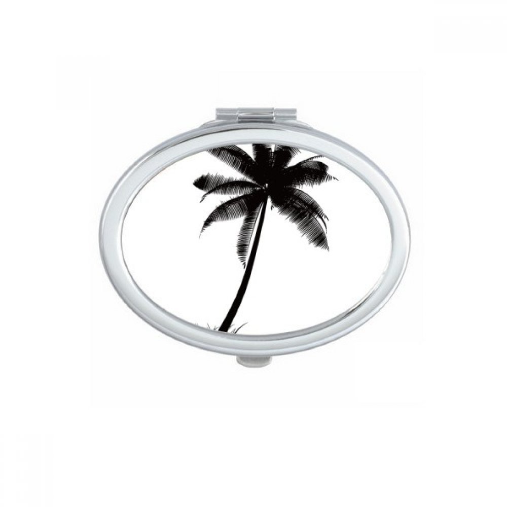 Miroir de poche de maquillage compact ovale pour retouches en terrasse et vacances à la plage