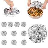 30uds Reutilizables Lámina Aluminio Tapa Alimentos, 25cm Premium Plegables...