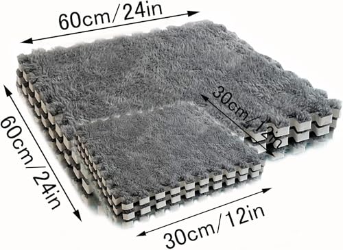 Alfombrillas de espuma esponjosa JvFbjLF recortables con base amortiguadora de 1.3cm de grosor 3