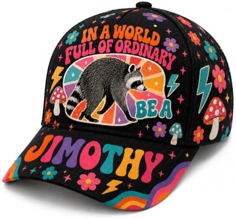 Jimothy Raccoon Baseball Cap Vintage Wildlife Adjustable Hat