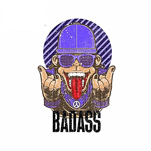13cmx9cm for Cool Badass Gangsta Monkey Helmet Decal Personality Windows Car Stickers Motorcycle