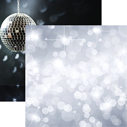 Papier scrapbooking argenté bokeh Reminisce 30,5 cm de qualité supérieure pour art