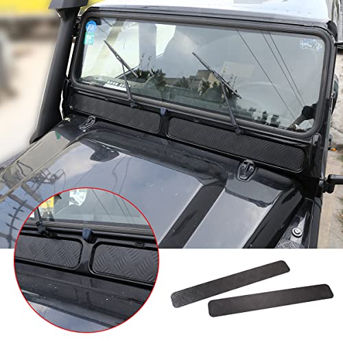 Kit de cubierta de protección antiarañazos de cuerpo negro para LR Defender 2004-2018 Auot adhesivo de protección externa Accesorios (panel inferior del parabrisas delantero)