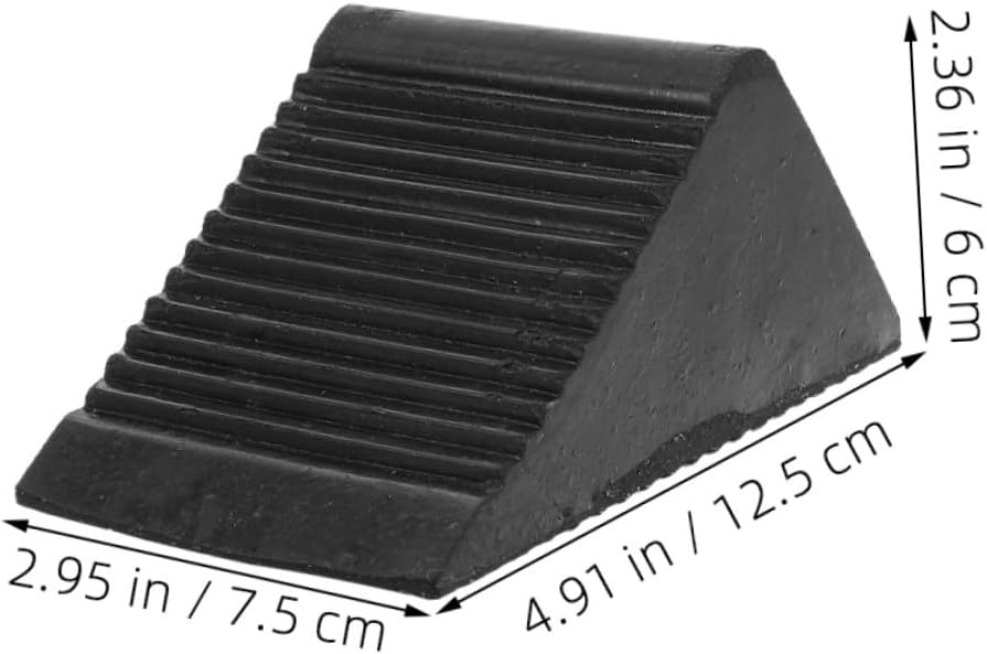 Zerodeko 2pcs Heavy Duty Rubber Wheel Chocks Design for Maximum Stability Non-Slip Grip for Rvs Trucks Campers and Trailers Portable and Durable Wheel Immobilizers