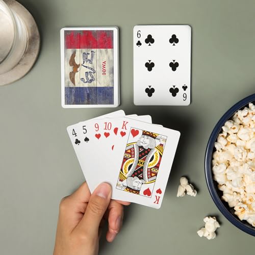 Baraja estilo rústico Iowa State, 52 cartas tamaño póker miniatura 2