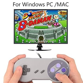 Amazon.co.jp: SNES レトロ USB コントローラー ゲームパッド