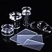 eBoot Clear Nail Art Jelly Stamper Plate Scrapers Set, 3 Different Stamper and 3 Different Replaceable Silicone Heads