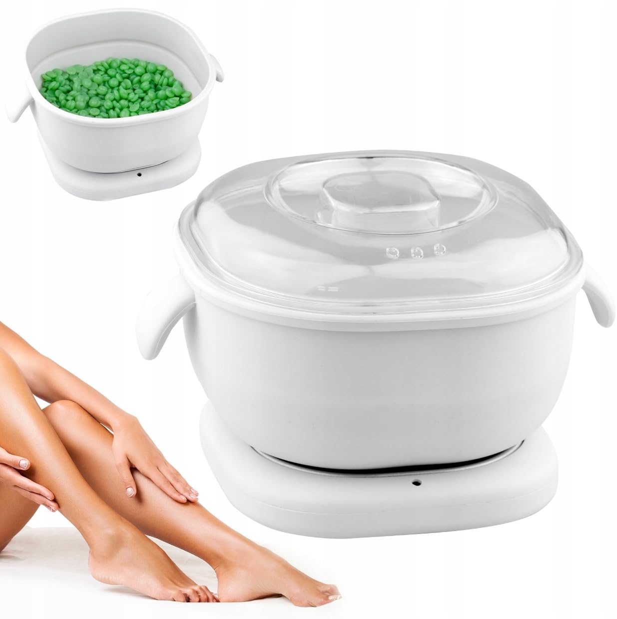 Wachswärmer aus Silikon Wachsmaschine Zur Haarentfernung Gesicht Damen & Männer Wachsgerät Wax maschine Warmwachsgerät für Achseln Beine Arme, Bikini und Gesicht für zu Hause SS1A 100W 400 ml