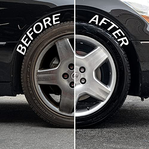 Rev Auto Complete Wheel Cleaning Kit - 5 Item Car Washing Kit Includes Car Wheel And Tire Cleaner, Wheel Brush, Tire Shine, Tire Shine Applicator, And Drying Towel - Ideal For All Wheels & Tires #TOP2