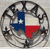 LL Home Metal Texas Map Circle by LL Home