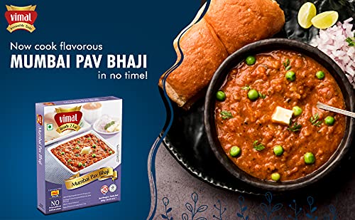 Image of VIMAL Ready to Eat Mumbai Pav Bhaji Instant Mix Vegetarian with No Added Preservative and Colours - 300g(Pack of 1)