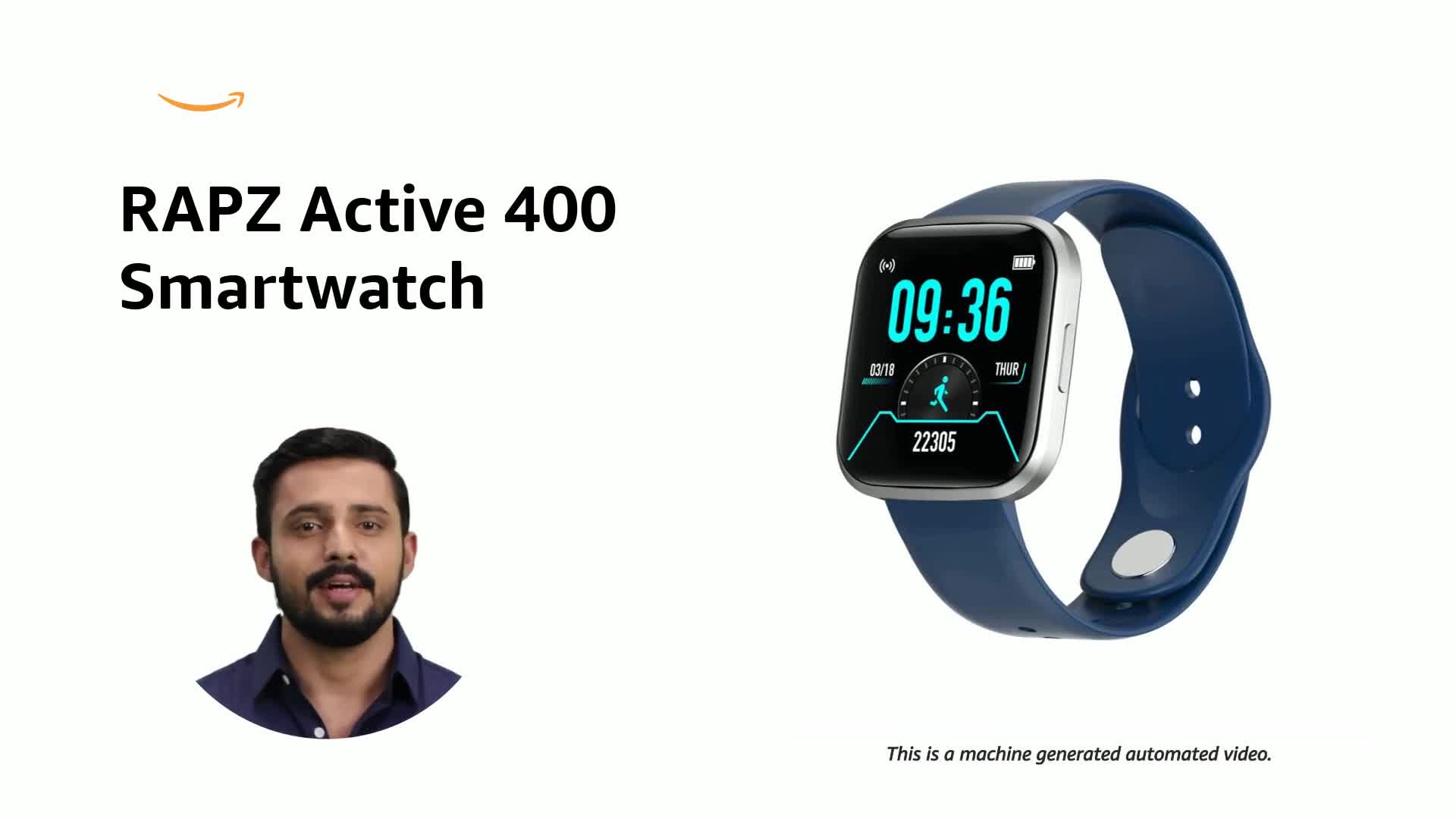 RAPZ Active 400 Smartwatch - Blue : Amazon.in: Electronics
