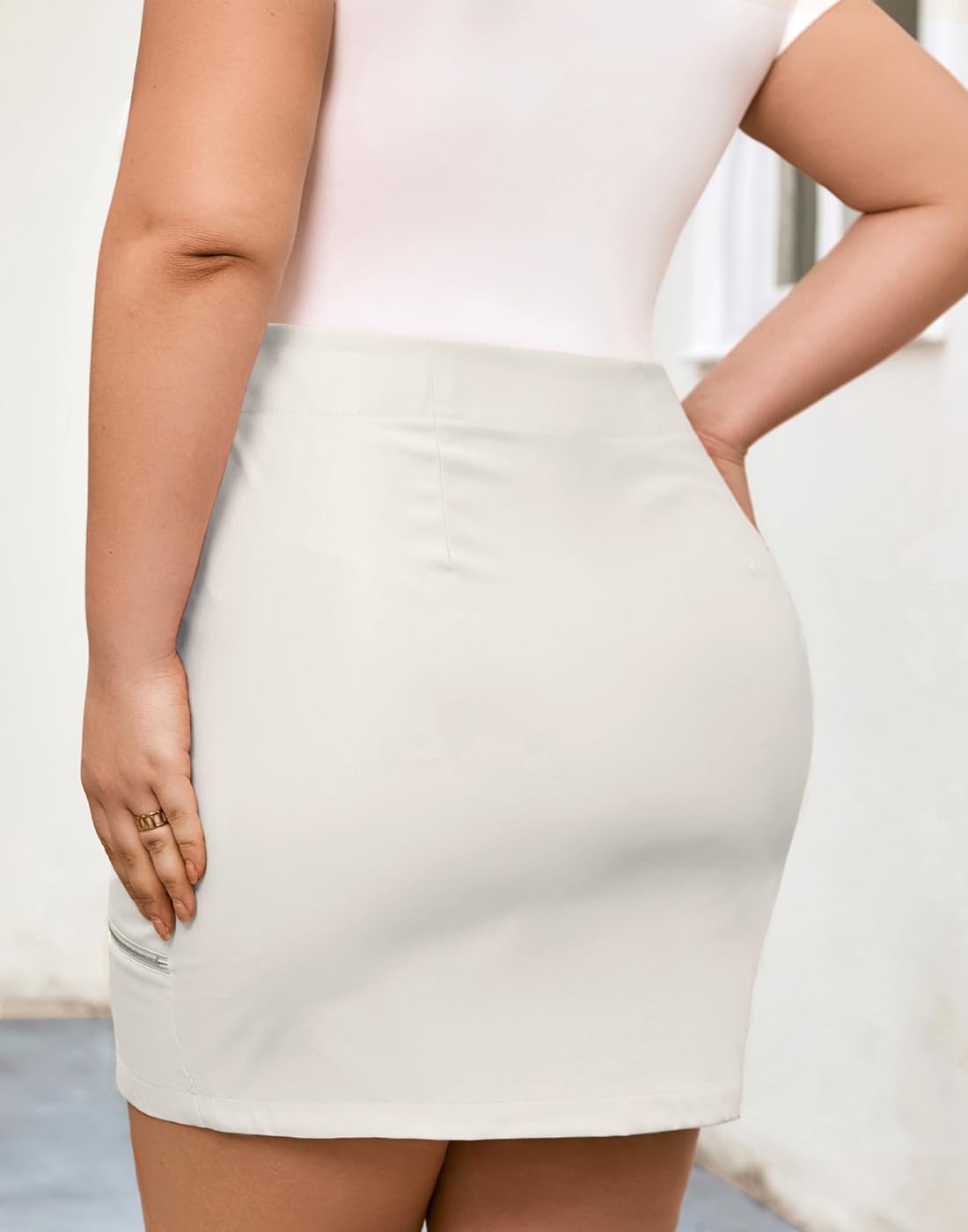 Mini Bodycon White Leather Skirt Plus Size Pyl Women S Plus Size