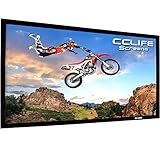 CCLIFE Rahmenleinwand Beamer Leinwand 16:9 100/120/150 Zoll Heimkino Beamerleinwand mit Rahmen Hochkontrast Leinwand