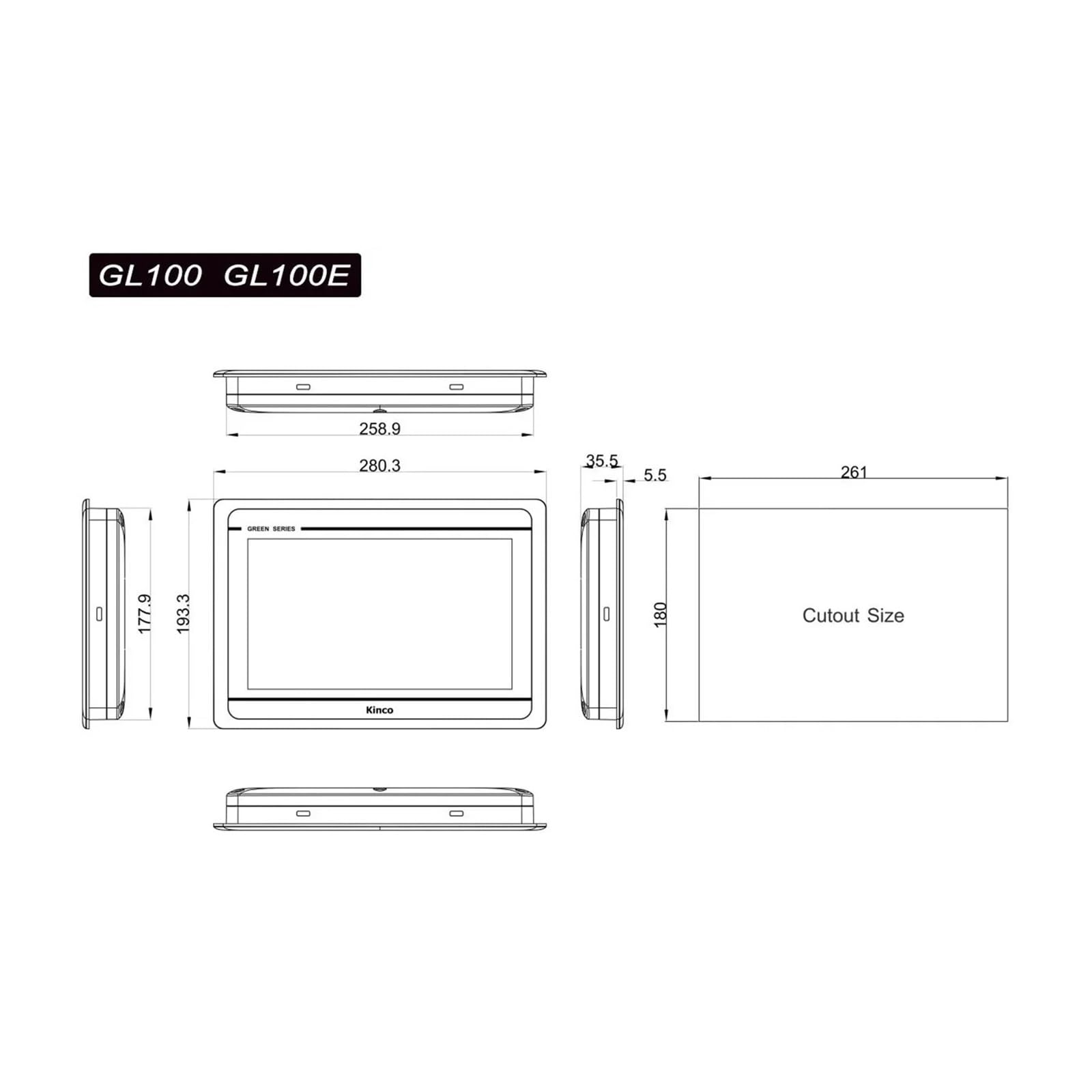 Pantalla táctil HMI PLC de 10 pulgadas, GL100 GL100E interfaz hombre-máquina pantalla hmi plc todo en uno(GL100E)