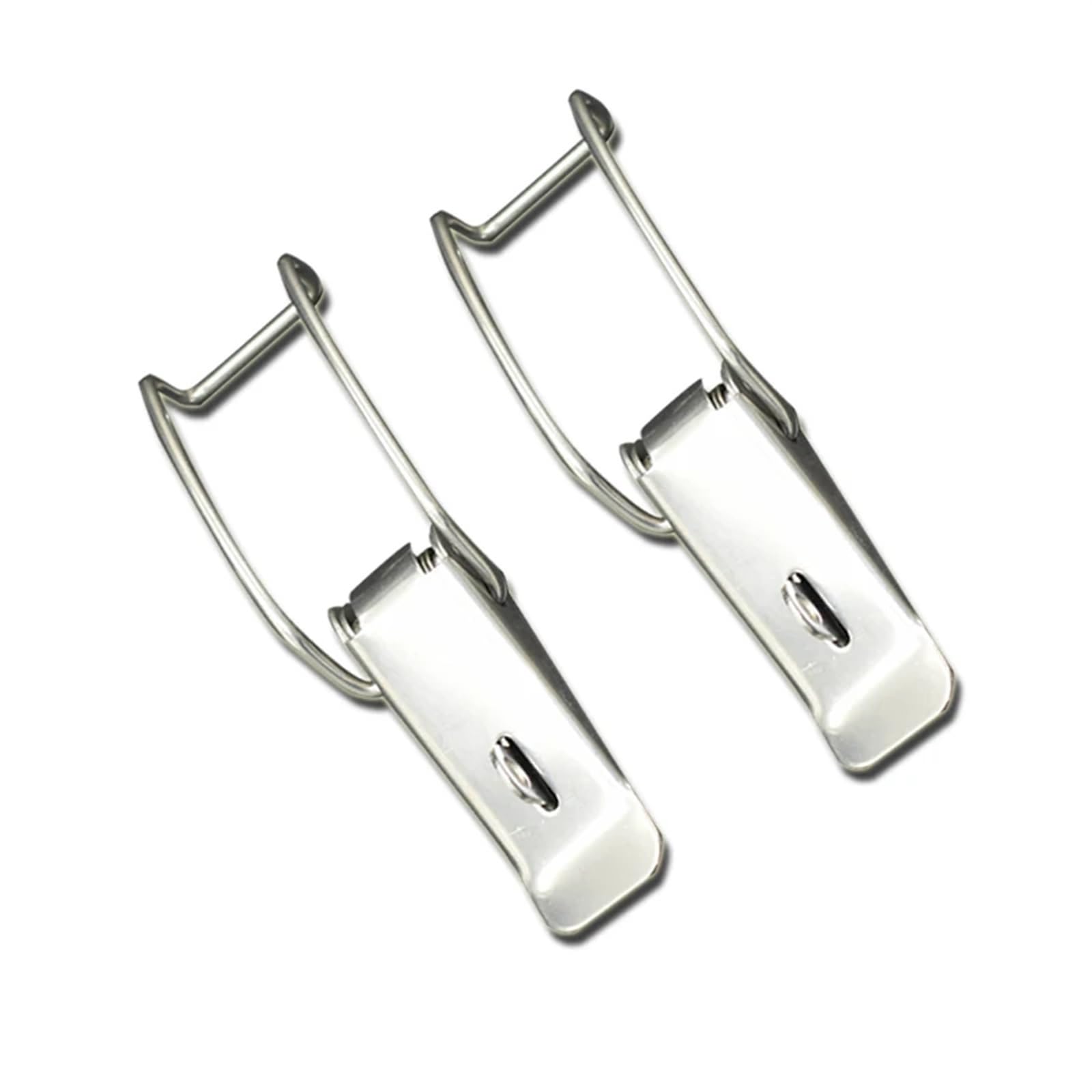 Federbelastetes Haspenschloss aus Edelstahl for Schrankkästen, Schiebetüren und Werkzeugkästen – 1-teiliger Knebelverschluss(201 Stainless Steel)