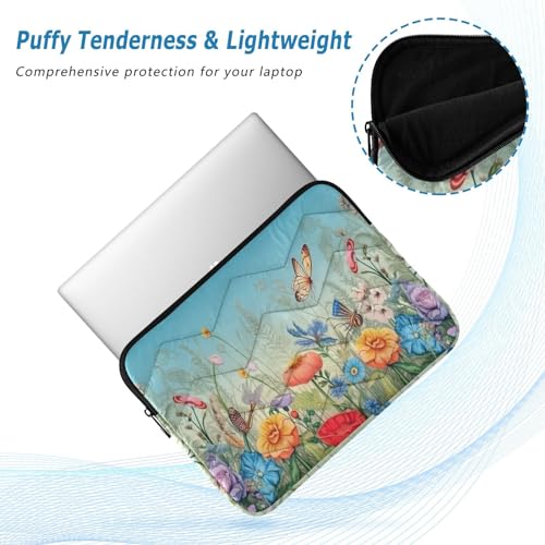 Funda para laptop 13-14 pulgadas con diseño floral miniatura 5