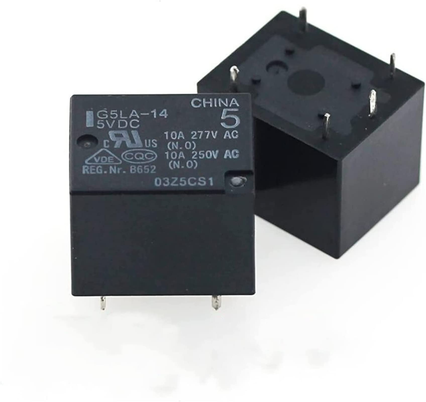 AERBNYEQP Relay 10pcs G5la-14-5vdc 12vdc 24vdc G5LA14 Dc5v Dc12v Dc24v 5-pin 10a(5PCS G5LE-14 5V)