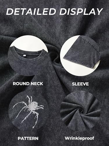 Image of EMMIOL Mens Y2k Baggy Shirts Graphic Tees Oversized Crew Neck Short Sleeve Streetwear Tshirts Summer Tops 2026