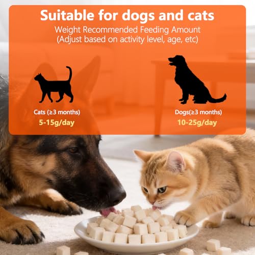 HONGYEE 180g Pet Chicken Freeze-Dried Treats, Cat Snacks, 100% Natural High-Protein, Suitable for Both Cats and Dogs