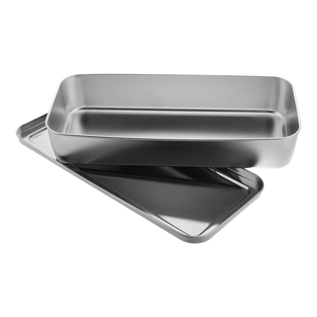 Plat de cuisson rectangulaire acier inoxydable gâteaux stockage et transport