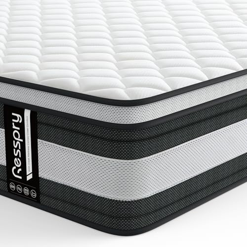 Resspry Double Mattresses,27 CM Hybrid Mattress With Breathable Memory Foam,Individually Pocket...