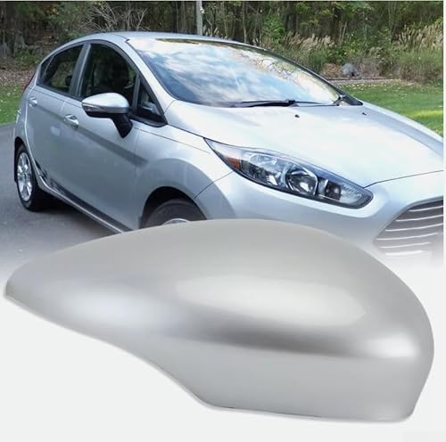 Tapa de espejo retrovisor de puerta plateada resistente diseñada para Ford Fiesta MK7 2008 2017, rendimiento fiable (derecha)