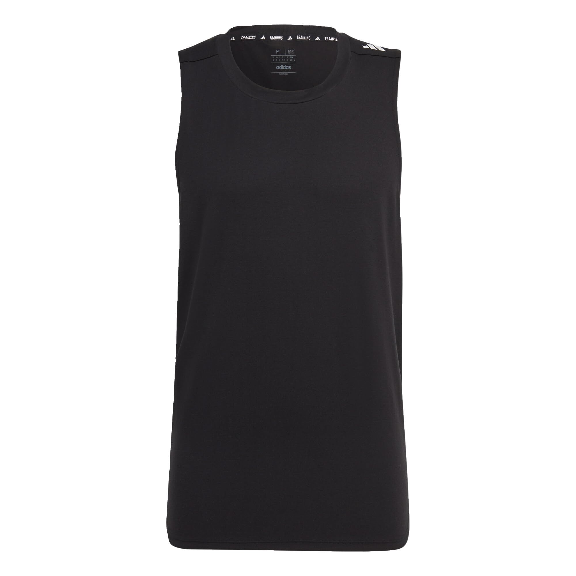 adidas Men's Designed for Training Workout Tank Top, Black, S
