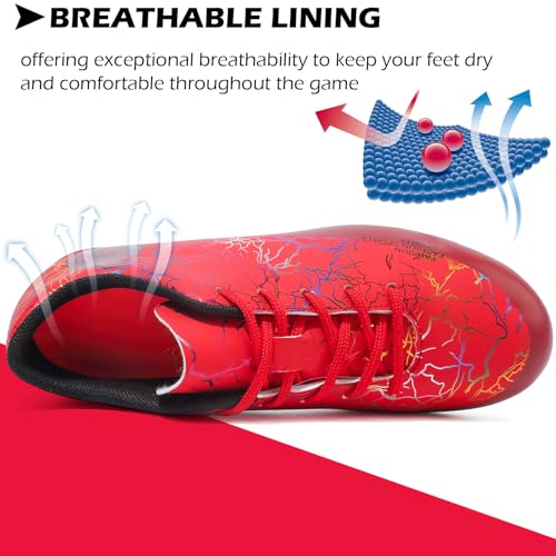 DimaiGlobal Kids Soccer Shoes Boys Girls Soccer Cleats Outdoor Training Athletic Sneakers Professional Spikes Youth Turf Football Shoes Unisex3