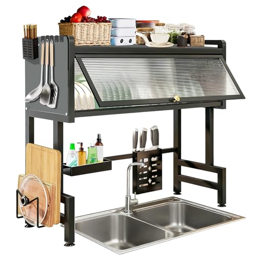 La mejor selección de Estantes para Trastes , tabla con los diez mejores. 42 GLIMALL Escurridor de Trastes sobre Fregadero, Plegable y Ahorro de Espacio, Secador de Trastes de Organizador de Cocina para Cocina, Soporte Universal para Platos y Escurrir...