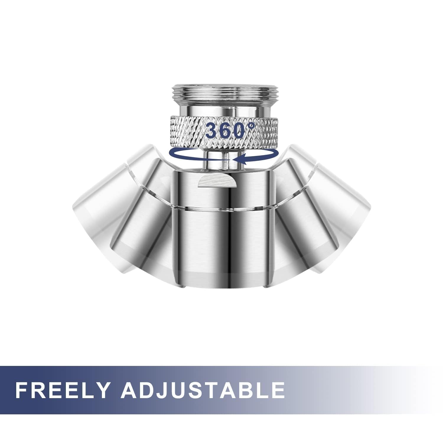 Aeratore Rubinetto 360° Girevole con 2 Filtri Rompigetto - Compatibile M22 (Maschio) e M24 (Femmina) - Kit Risparmio Idrico per Cucina/Bagno - Acciaio Inox Anticalcare