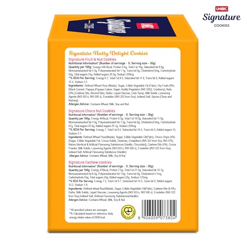 Image of Unibic Signature Collection Cookies | Nutty Delight Combo | 810gm.