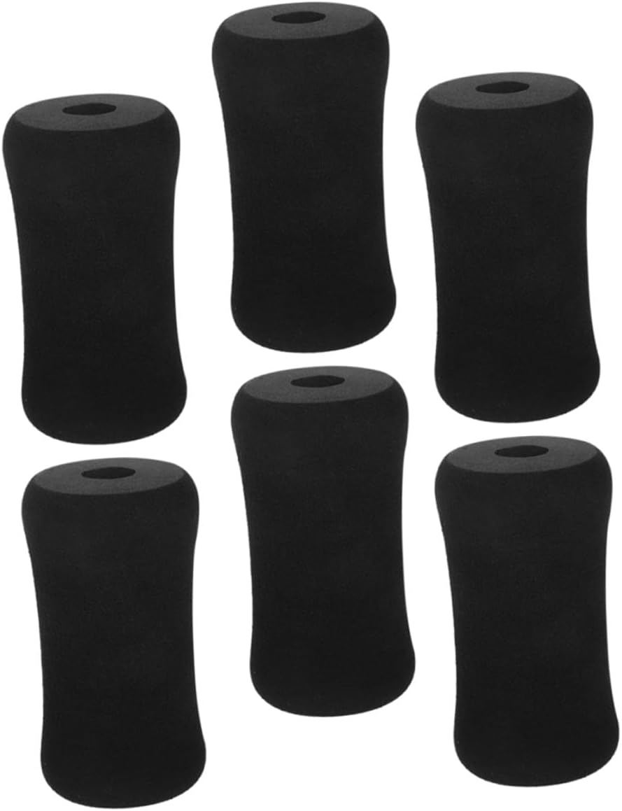 6pcs Replacement Foam Foot Pads Roller for Gym Exercise Machines High Elasticity Padding Covers for Leg Extension Weight Bench Home Fitness Equipment Protection