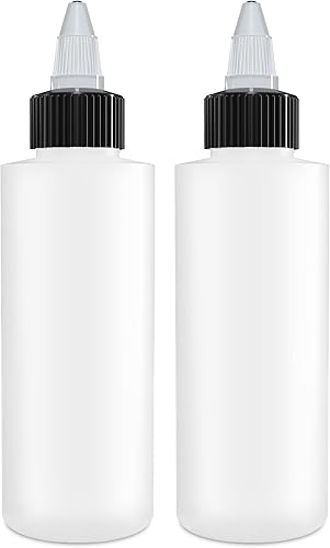 BRIGHTFROM Botellas aplicadoras con tapa giratoria, botellas de plástico vacías de 2 onzas, recargables, boquilla negra de aperturacierre, multiusos disponible en Yaxa El Salvador