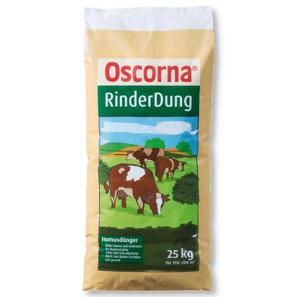 Oscorna Universaldünger RinderDung 25 kg Pellets für gesunde Pflanzen und reiche Erträge