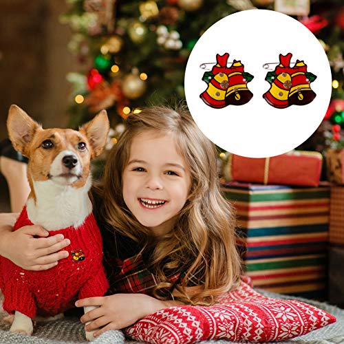 STOBOK 25 Pcs Pinos Broche de Led Broche de Natal Broche de Sino de Boneco de Neve de Papai Noel Bro