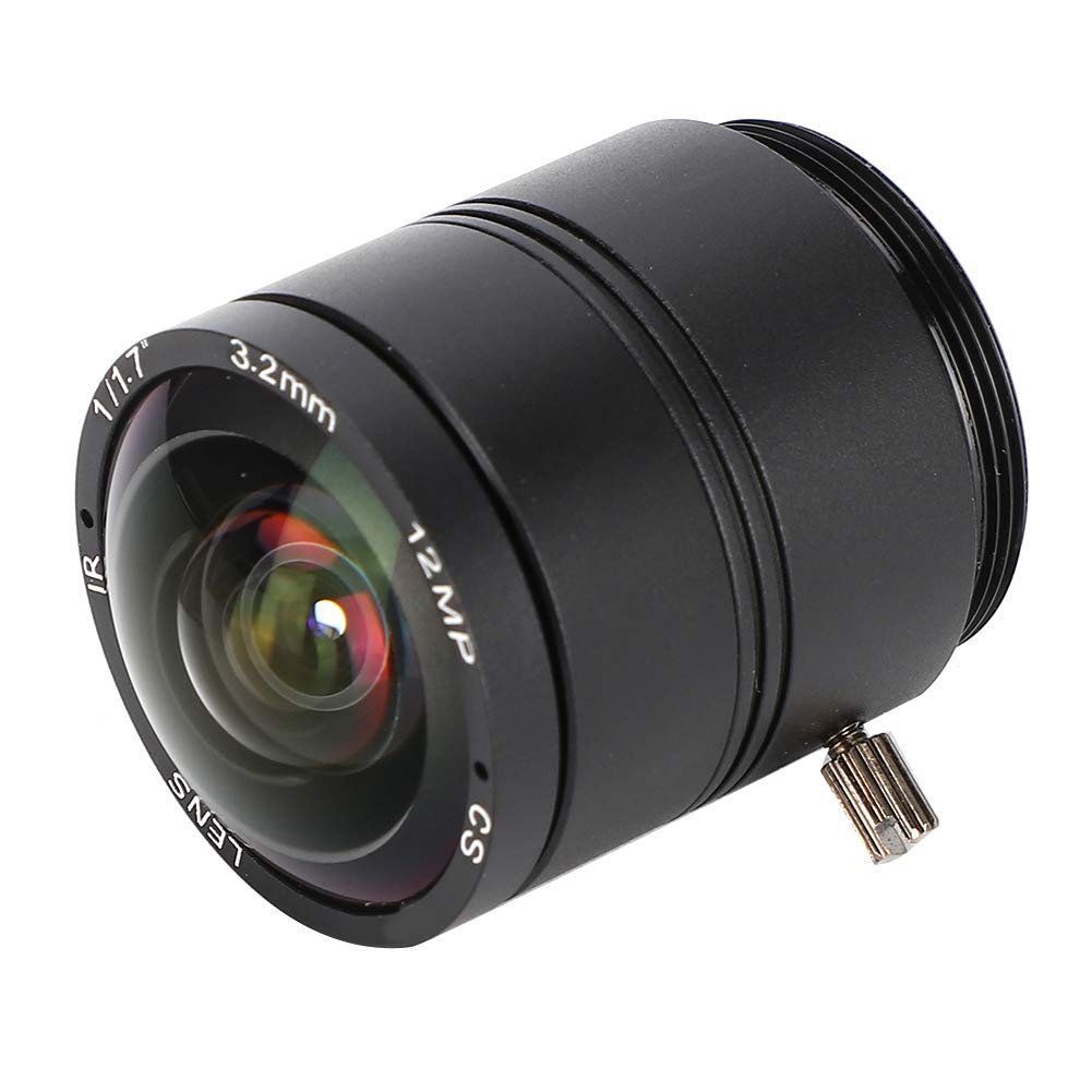 Obiettivo CCTV HD 4K 12MP 3,2MM CS Mount Apertura 150 Gradi F2.0 Formato 1/1,7 Pollici for telecamere IP di sorveglianza