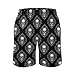 Meaudiwes Men's Goth Gothic Skull Shorts Quick Dry Board Shorts Elastic Waistband Summer Swim Trunks with Drawstring Fashion Beach Shorts (S)