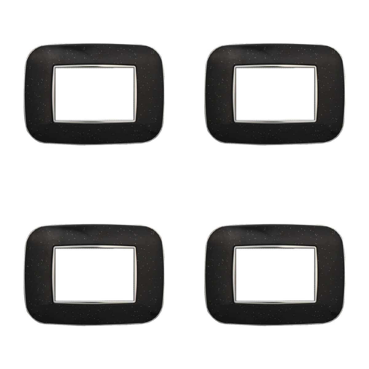 Plaque Compatibles Bticino Axolute 6 Modules Plastique Couleur Argent Orbis Serie Moon Ettroit An91606 66521693