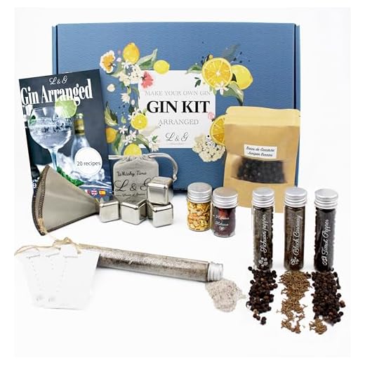 L&G® Kit Gin Fai da Te con Spezie, aromi Uniche Personalizzate - Set Regalo Esclusivo per Uomo/Donna, Idea Regalo Originale per Natale, Compleanno, San Valentino, Esperienza Domestica Indimenticabile