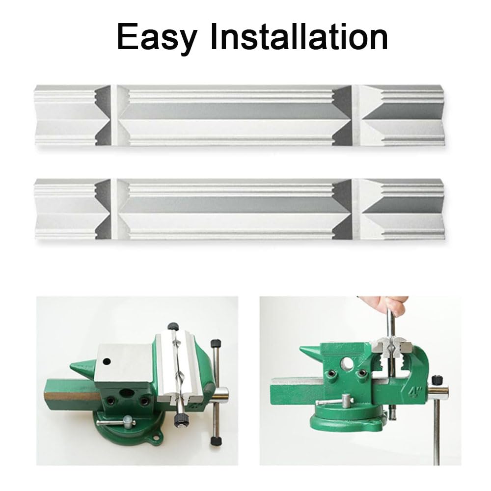 1 paire de mâchoires d'étau en alliage d'aluminium avec coque de protection magnétique souple de 125 mm pour le travail du bois, le bricolage, la plomberie (12,7 cm)