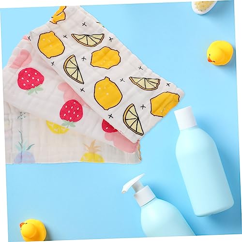 UPKOCH 3Pcs Burp Cloths Muslin Cotton Washcloths with Adorable Patterns for Newborns Soft and Breathable Face Towels for Showers and Parents4