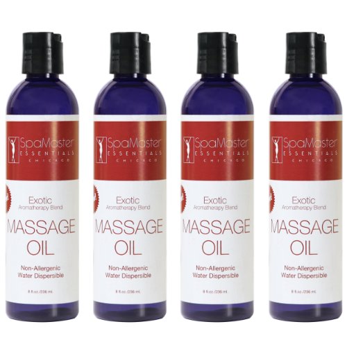 Master Massage SpaMaster Essentials Exotic Massage Oil, 8 oz. Pack of 4