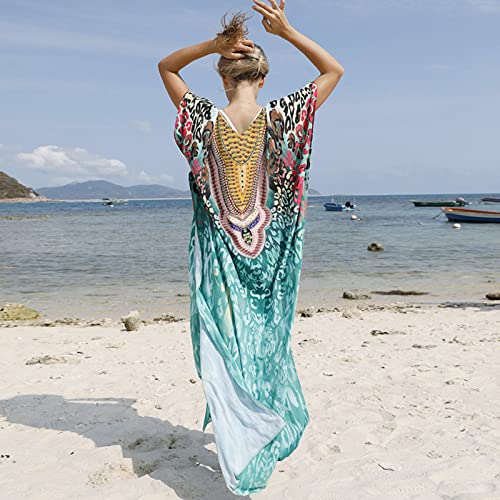Vestido de playa caftán holgado que disimula y estiliza con total frescura 6