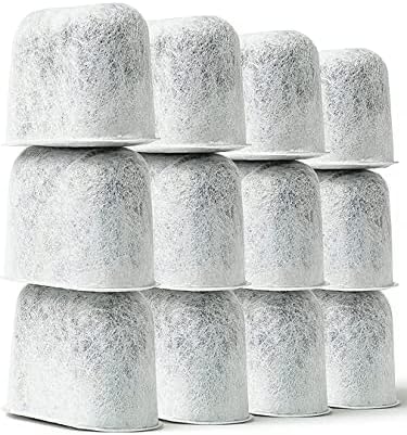 K&J 12-Pack of Cuisinart Compatible Replacement Charcoal Water Filters for Coffee Makers - Fits all Cuisinart and Braun BrewSense Coffee Makers