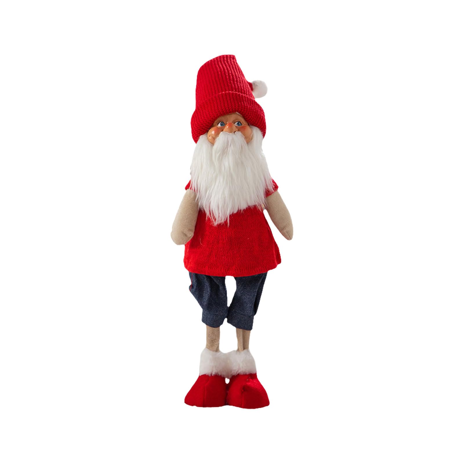 Hsioluted Standing Santa/Snowman/Deer Figurine Christmas Window Decoration Holiday Season Ornament for Tabletop Party Supplies Christmas Decoration