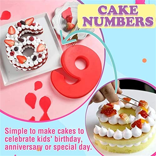 Large Number Cake Pan, 3D Silicone Number Cake Molds Baking Pan Baking Molds for Birthday Wedding Anniversary, BPA Free, Non-Stick (Number 2) - Thumbnail 2