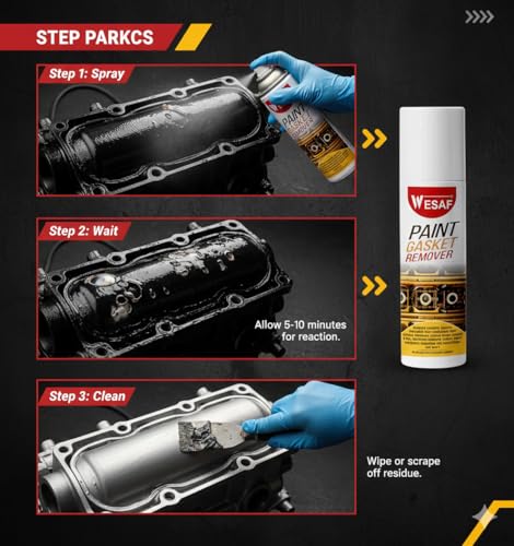 Image of Wesaf Paint Remover Spray for Metal 400g | Paint Stripper and Gasket Remover Spray for All Types of Paints, Varnishes, Coatings | Quick and Effective on Metals - Grade 6661